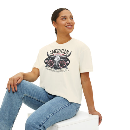 American Traditional "Bull by the Horns" Women's Boxy Tee