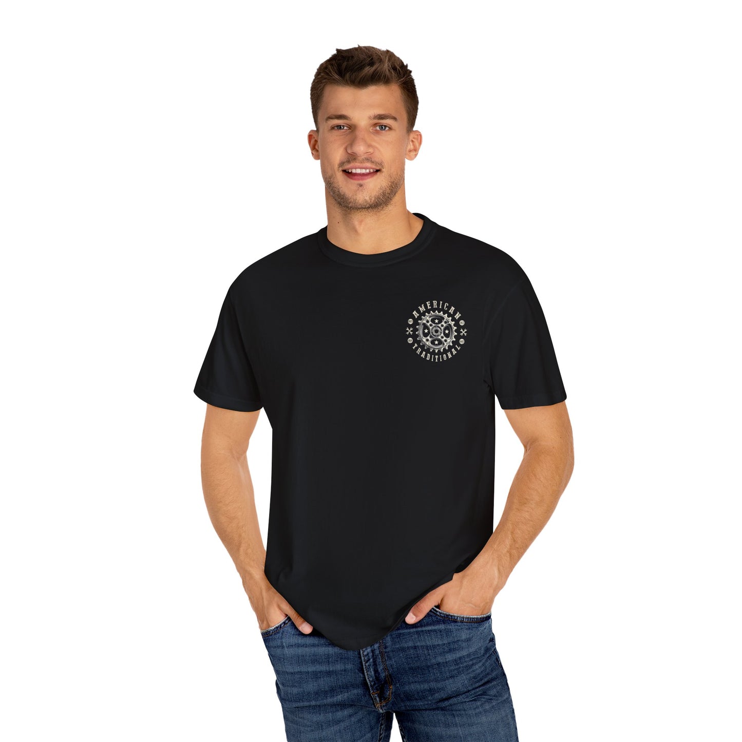 American Traditional "Geared Up" Garment-Dyed T-shirt