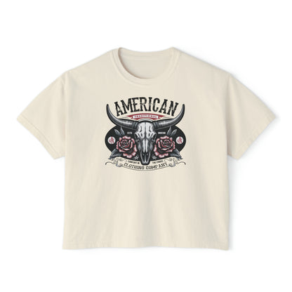 American Traditional "Bull by the Horns" Women's Boxy Tee