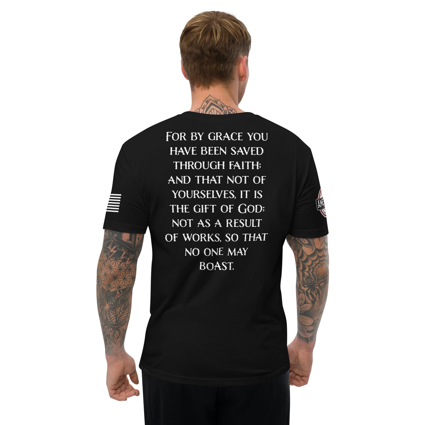 American Traditional "Ephesians 2:8-9" Short Sleeve T-shirt