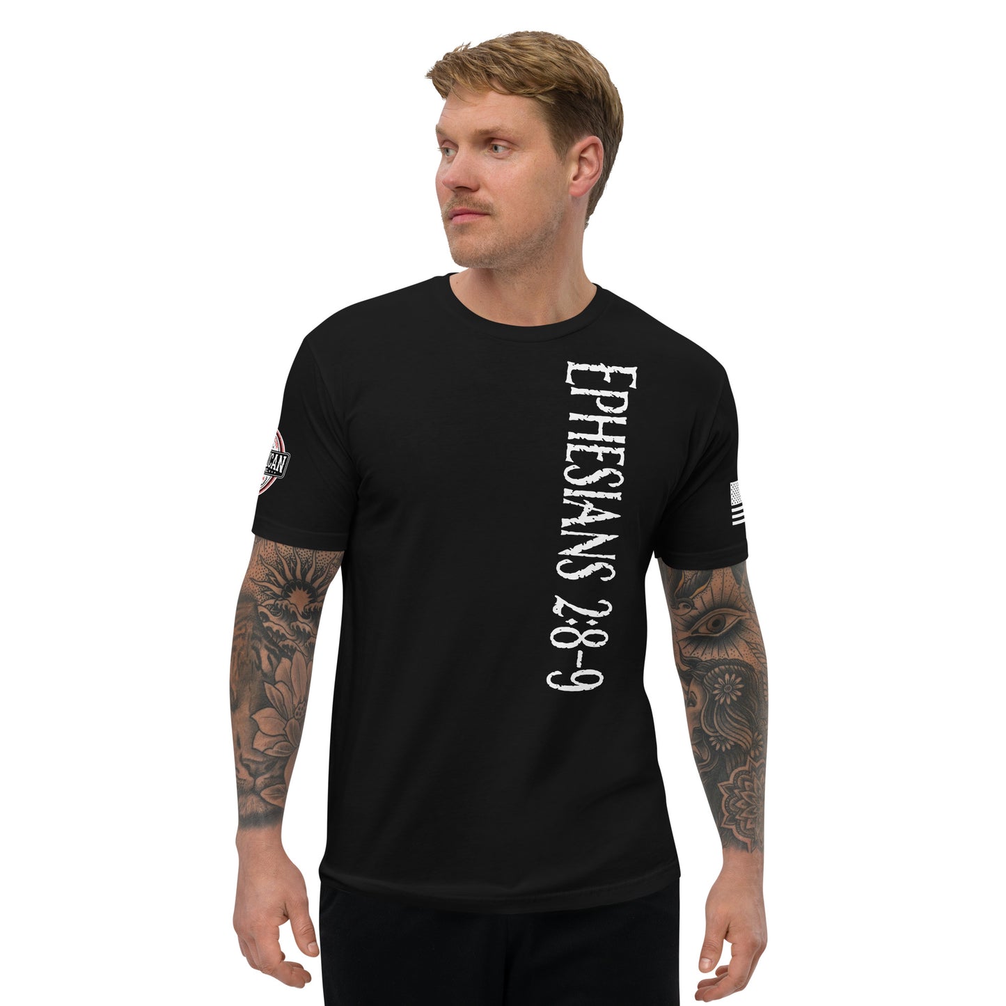 American Traditional "Ephesians 2:8-9" Short Sleeve T-shirt