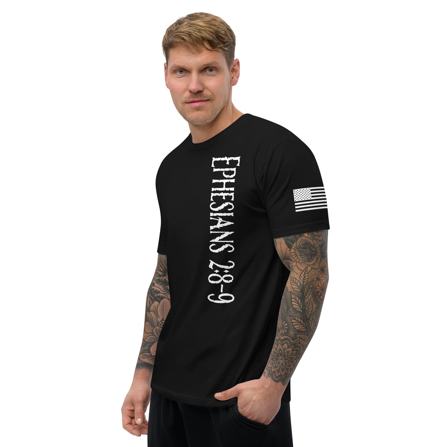 American Traditional "Ephesians 2:8-9" Short Sleeve T-shirt