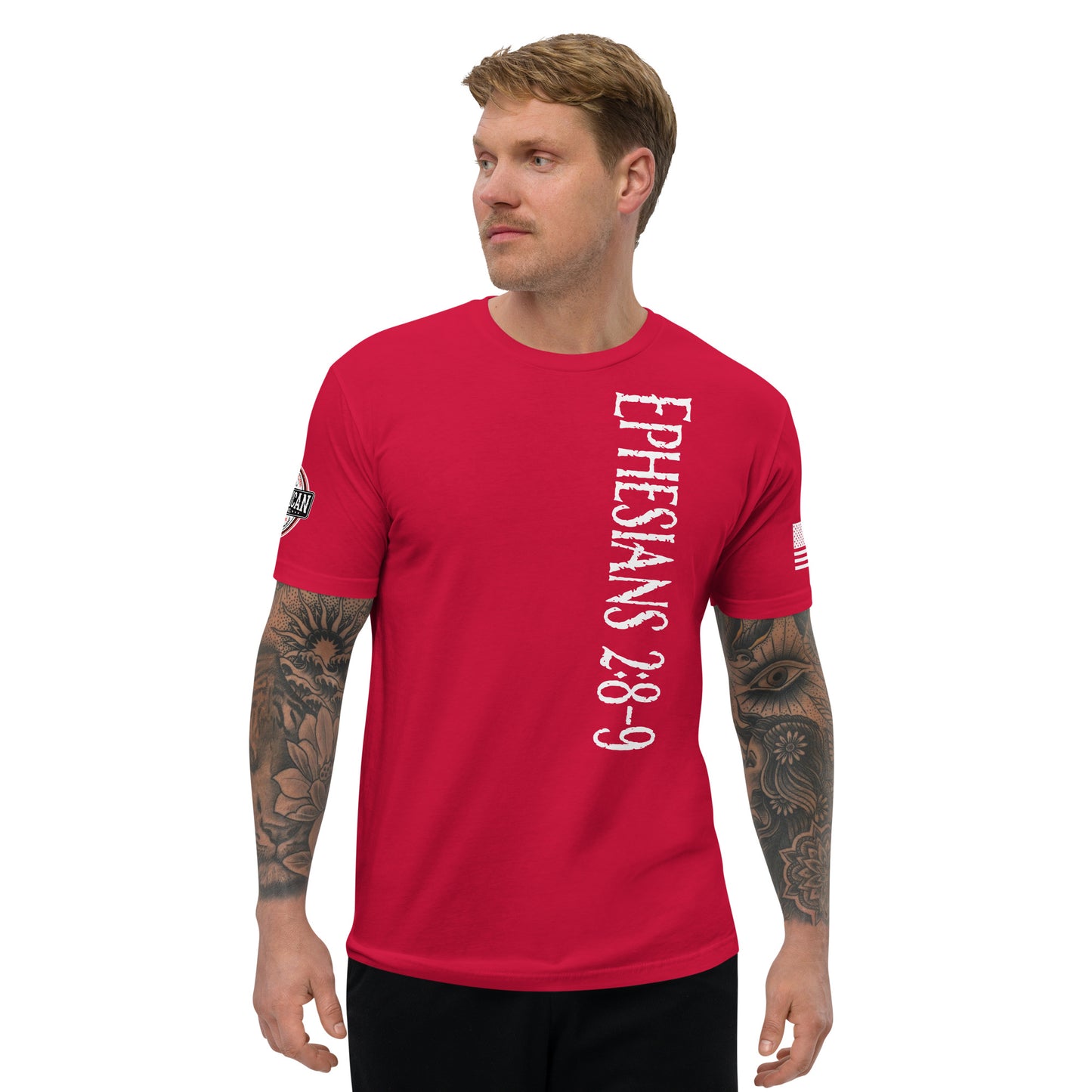 American Traditional "Ephesians 2:8-9" Short Sleeve T-shirt