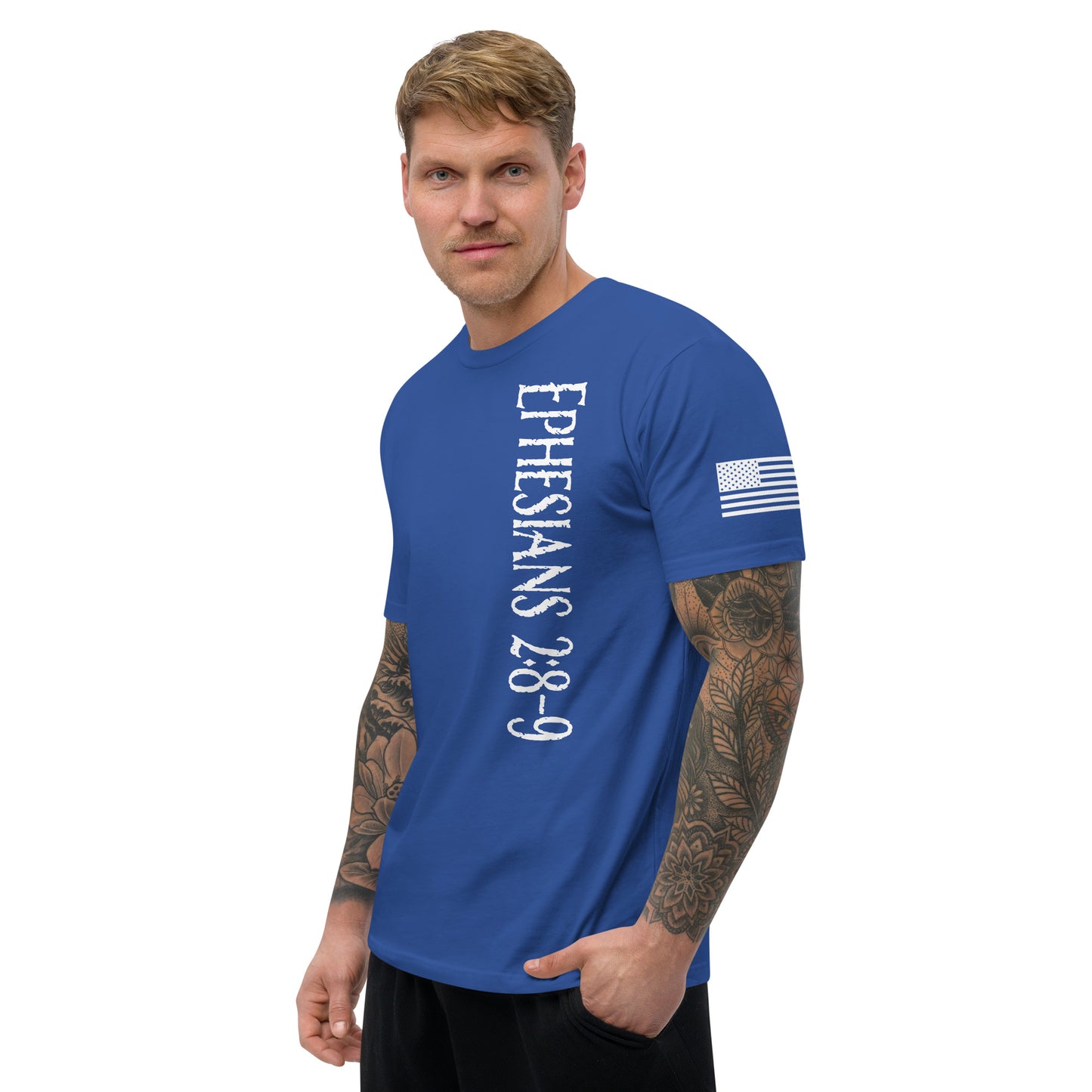 American Traditional "Ephesians 2:8-9" Short Sleeve T-shirt