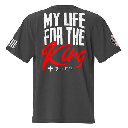 American Traditional "For The King" Oversized faded t-shirt