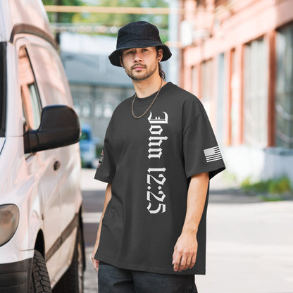 American Traditional "For The King" Oversized faded t-shirt