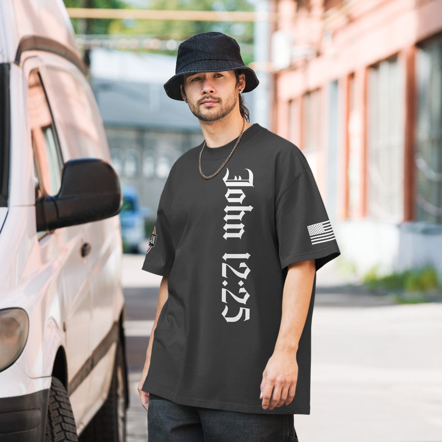 American Traditional "For The King" 2 Oversized faded t-shirt