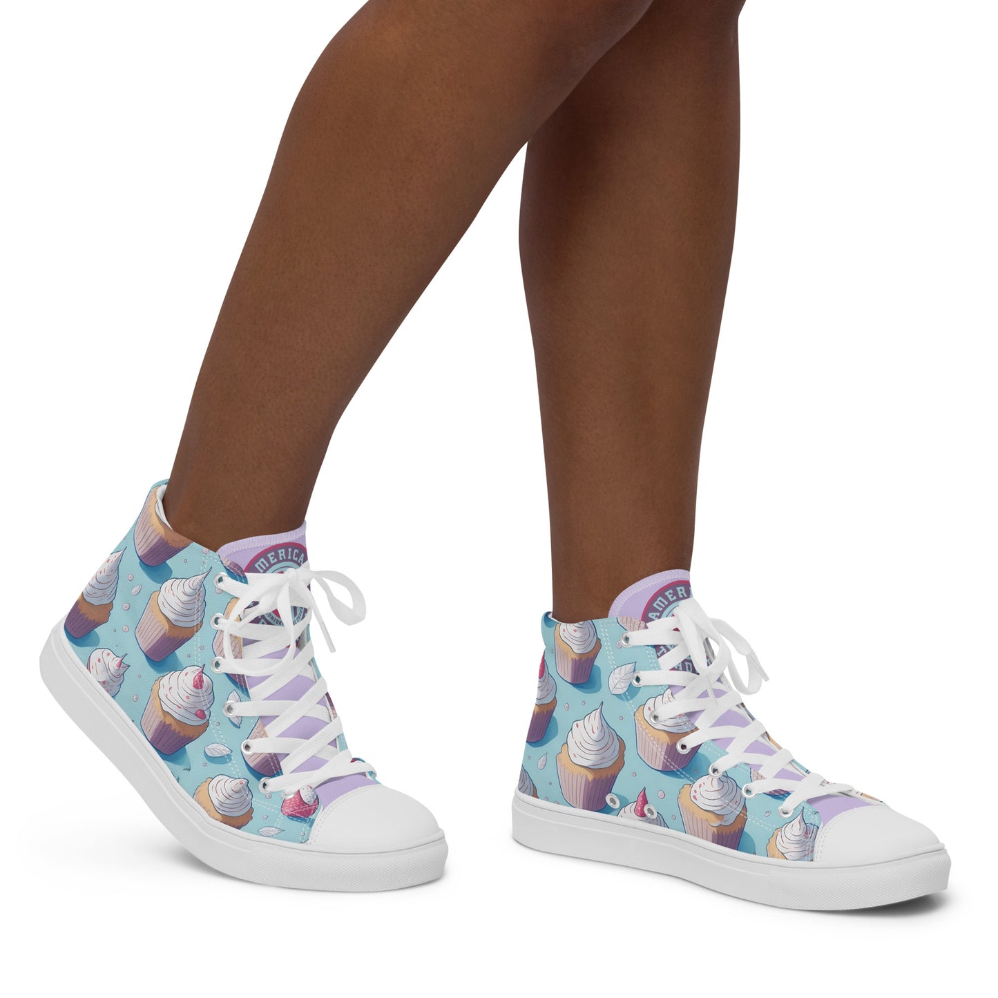 American Traditional "Caked" Women’s high top canvas shoes